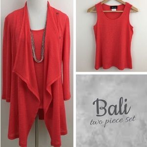 Tank top & Waterfall Sweater 2 Piece Set